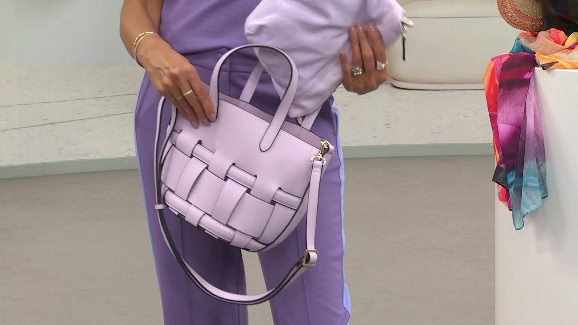Jana Ina Fashion Kurzgrifftasche in geflochtener Optik